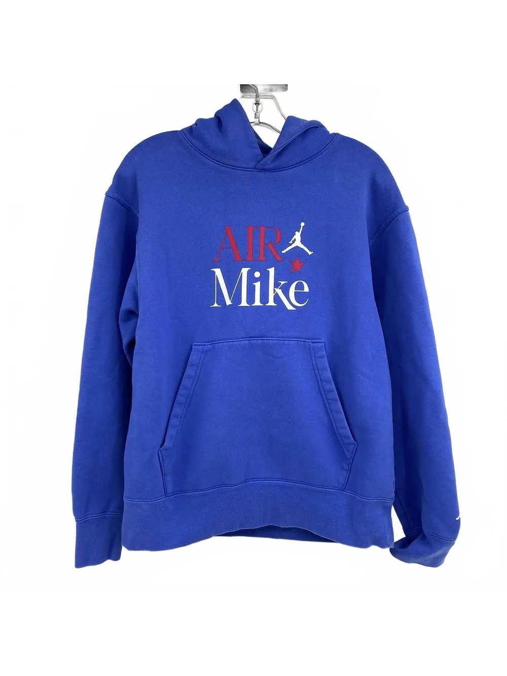 Jordan Air Mike Hoodie Blue | Men’s Size S Cotton Blend Pullover